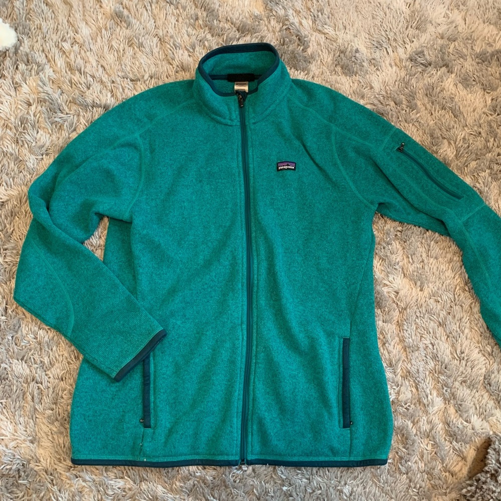 Patagonia Women’s Even Better Sweater Fleece Jacket. Teal. Size Large.